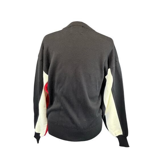 Vintage Tyrolia by HEAD Black Red White Ski sweater Size Small wool blend Men S - Picture 3 of 7